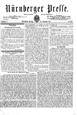 Nürnberger Presse Dienstag 25. September 1877