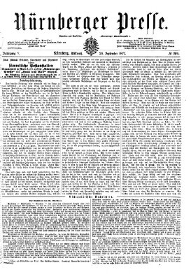 Nürnberger Presse Mittwoch 26. September 1877