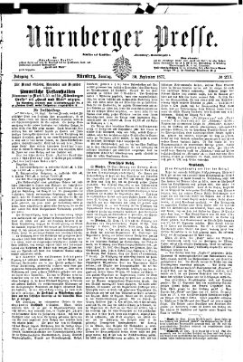 Nürnberger Presse Sonntag 30. September 1877