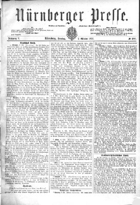 Nürnberger Presse Sonntag 7. Oktober 1877