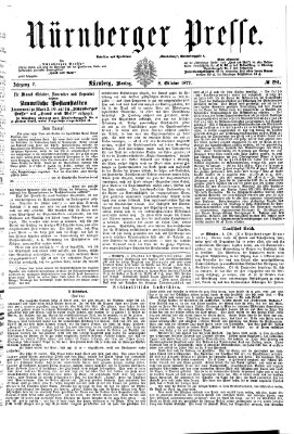 Nürnberger Presse Montag 8. Oktober 1877