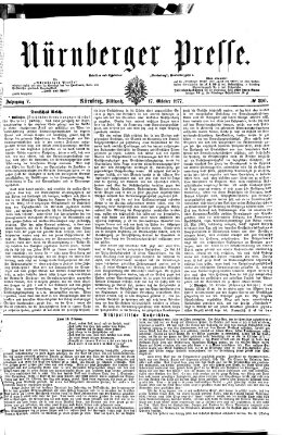 Nürnberger Presse Mittwoch 17. Oktober 1877