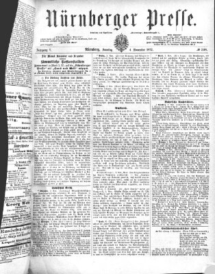 Nürnberger Presse Sonntag 4. November 1877