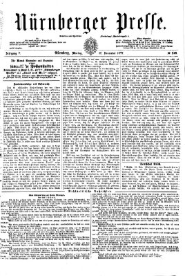 Nürnberger Presse Montag 12. November 1877