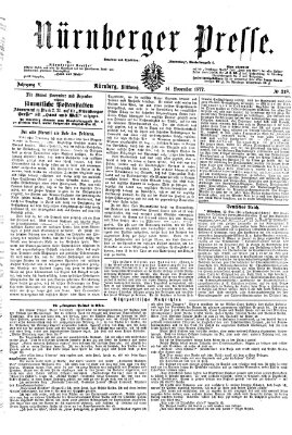 Nürnberger Presse Mittwoch 14. November 1877