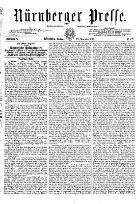 Nürnberger Presse Freitag 23. November 1877