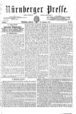 Nürnberger Presse Mittwoch 28. November 1877