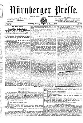 Nürnberger Presse Samstag 1. Dezember 1877