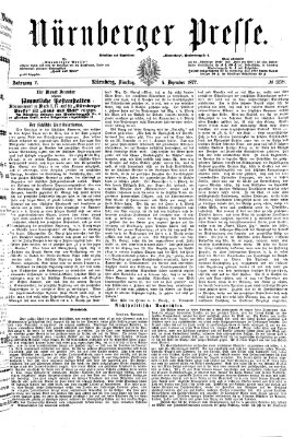 Nürnberger Presse Dienstag 4. Dezember 1877