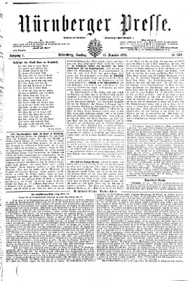 Nürnberger Presse Samstag 15. Dezember 1877