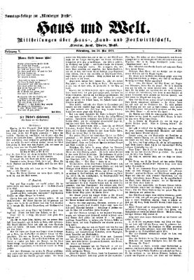 Haus und Welt (Nürnberger Presse) Sonntag 20. Mai 1877