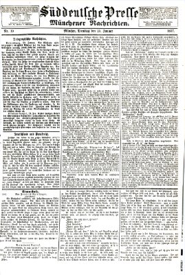 Süddeutsche Presse und Münchener Nachrichten (Süddeutsche Presse) Dienstag 23. Januar 1877