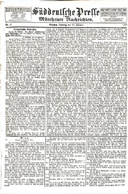 Süddeutsche Presse und Münchener Nachrichten (Süddeutsche Presse) Dienstag 20. Februar 1877