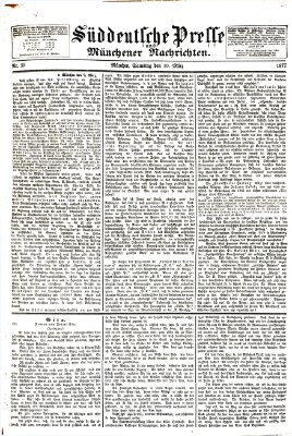 Süddeutsche Presse und Münchener Nachrichten (Süddeutsche Presse) Samstag 10. März 1877