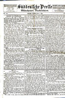 Süddeutsche Presse und Münchener Nachrichten (Süddeutsche Presse) Samstag 5. Mai 1877