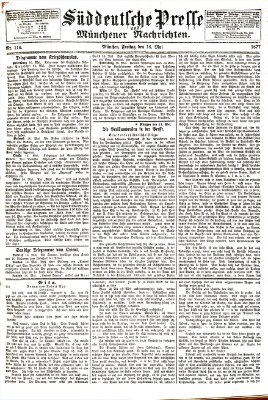 Süddeutsche Presse und Münchener Nachrichten (Süddeutsche Presse) Freitag 18. Mai 1877