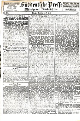 Süddeutsche Presse und Münchener Nachrichten (Süddeutsche Presse) Dienstag 5. Juni 1877