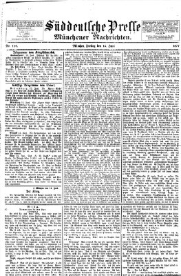 Süddeutsche Presse und Münchener Nachrichten (Süddeutsche Presse) Freitag 15. Juni 1877