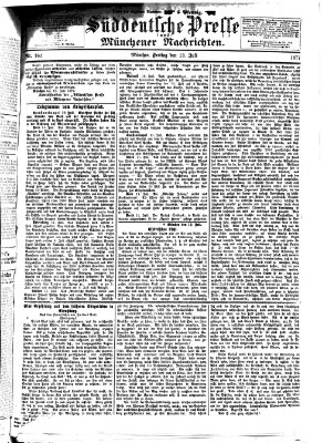 Süddeutsche Presse und Münchener Nachrichten (Süddeutsche Presse) Freitag 13. Juli 1877