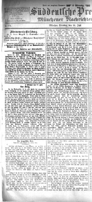 Süddeutsche Presse und Münchener Nachrichten (Süddeutsche Presse) Dienstag 24. Juli 1877