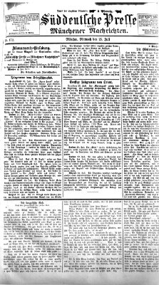 Süddeutsche Presse und Münchener Nachrichten (Süddeutsche Presse) Mittwoch 25. Juli 1877