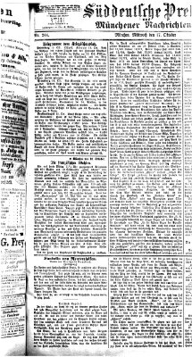 Süddeutsche Presse und Münchener Nachrichten (Süddeutsche Presse) Mittwoch 17. Oktober 1877