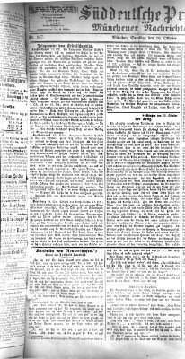 Süddeutsche Presse und Münchener Nachrichten (Süddeutsche Presse) Samstag 20. Oktober 1877