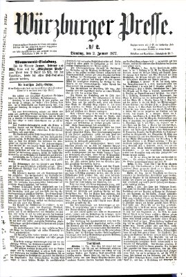 Würzburger Presse Dienstag 2. Januar 1877