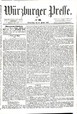 Würzburger Presse Donnerstag 11. Januar 1877