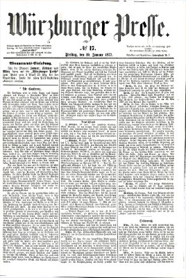 Würzburger Presse Freitag 19. Januar 1877