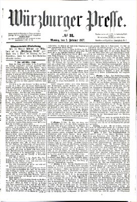 Würzburger Presse Montag 5. Februar 1877