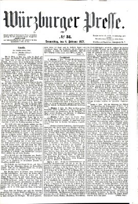 Würzburger Presse Donnerstag 8. Februar 1877