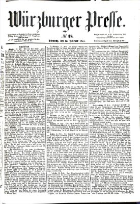 Würzburger Presse Dienstag 13. Februar 1877