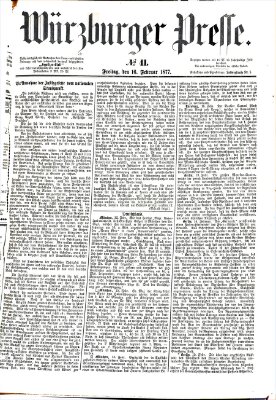 Würzburger Presse Freitag 16. Februar 1877