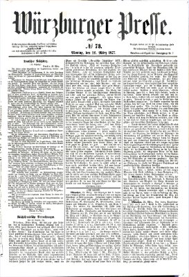 Würzburger Presse Montag 26. März 1877