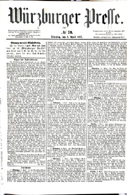 Würzburger Presse Dienstag 3. April 1877