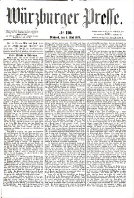 Würzburger Presse Mittwoch 9. Mai 1877