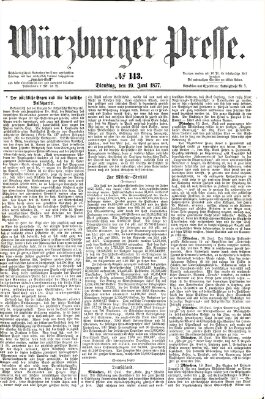 Würzburger Presse Dienstag 19. Juni 1877