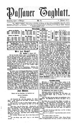 Passauer Tagblatt Samstag 6. Januar 1877