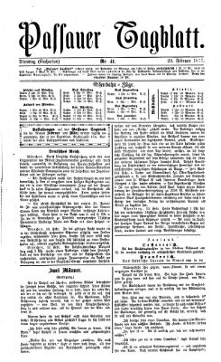 Passauer Tagblatt Dienstag 20. Februar 1877