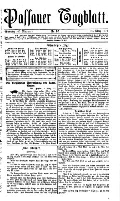 Passauer Tagblatt Samstag 10. März 1877