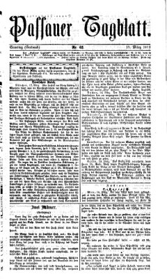 Passauer Tagblatt Samstag 17. März 1877