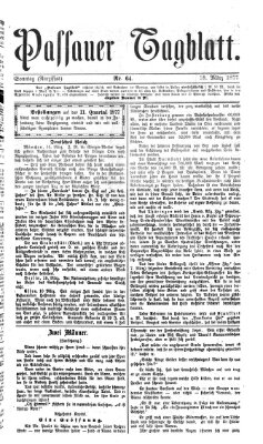 Passauer Tagblatt Sonntag 18. März 1877