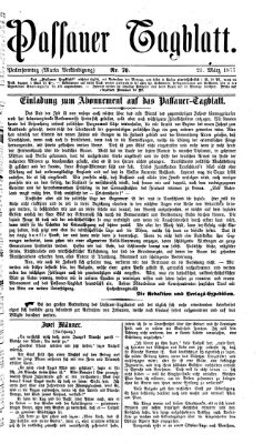 Passauer Tagblatt Sonntag 25. März 1877