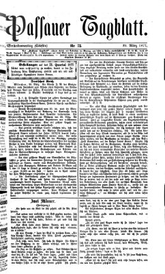 Passauer Tagblatt Donnerstag 29. März 1877