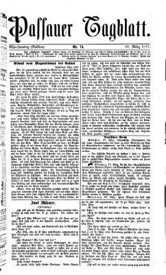 Passauer Tagblatt Samstag 31. März 1877