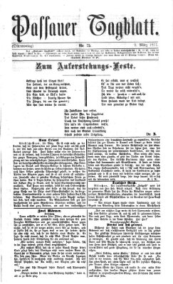 Passauer Tagblatt Montag 2. April 1877