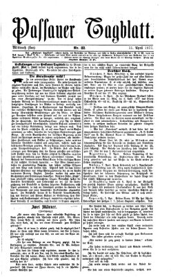 Passauer Tagblatt Mittwoch 11. April 1877