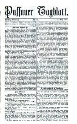 Passauer Tagblatt Samstag 21. April 1877