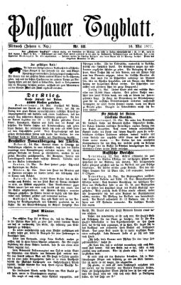Passauer Tagblatt Mittwoch 16. Mai 1877